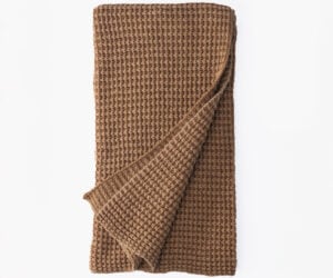 Amity home mason throw in copper   waffle knit texture