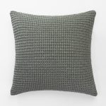 Amity home mason pillow in mineral   textured knit pattern
