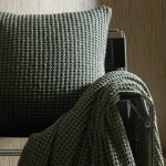 Amity home mason throw in mineral   waffle knit texture
