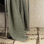 Amity home mason throw in mineral   waffle knit texture