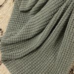 Amity home mason throw in mineral   textured knit weave