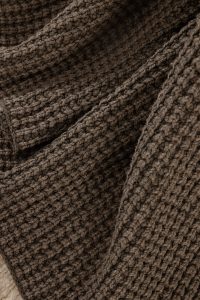Amity home mason throw in tobacco   chunky knit texture
