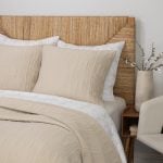 Amity home somaya coverlet in opal   linear quilted texture