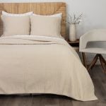 Amity home somaya coverlet in opal   textured block quilt
