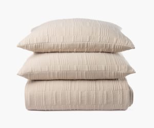 Amity home somaya coverlet in opal   vertical channel quilted texture