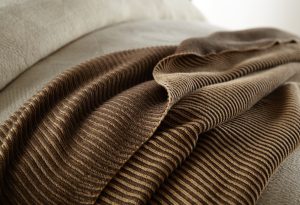 Amity Home Amory & Miko Collection in Two-Tone Brown - Ribbed Knit Texture