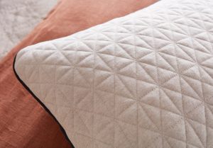 Amity home kirk knitted quilt in natural   diamond quilted pattern