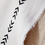 Amity home kirk  ranier collection in cream   black embroidered arrows