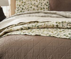 Amity home millie  mallory collection in sage  taupe   green clover quilt
