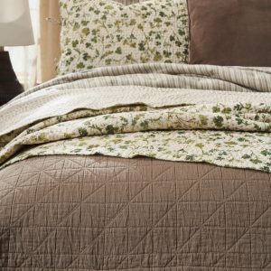 Amity home millie  mallory collection in sage  taupe   green clover quilt