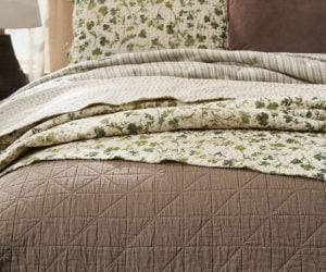 Amity home millie  mallory collection in sage  taupe   green clover quilt