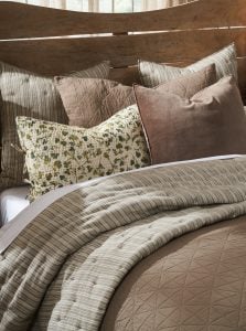 Amity home millie  mallory collection in sage  taupe   floral  striped quilting