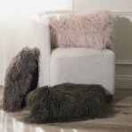 Amity home juno pillow in ash taupe   tibetan sheepskin texture