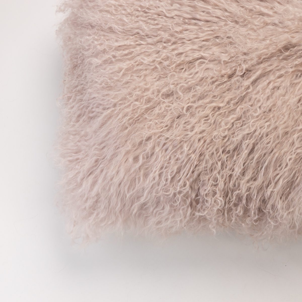 Amity home juno lumbar pillow in dove   curly tibetan sheepskin