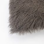 Amity home juno lumbar pillow in moss   tibetan sheepskin texture