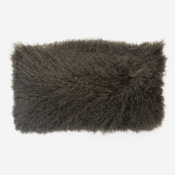 Amity Home JUNO Lumbar Pillow in Moss - Curly Tibetan Sheepskin