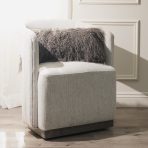Amity home juno lumbar pillow in moss   tibetan sheepskin curly texture
