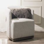 Amity home juno lumbar pillow in moss   tibetan sheepskin curly texture