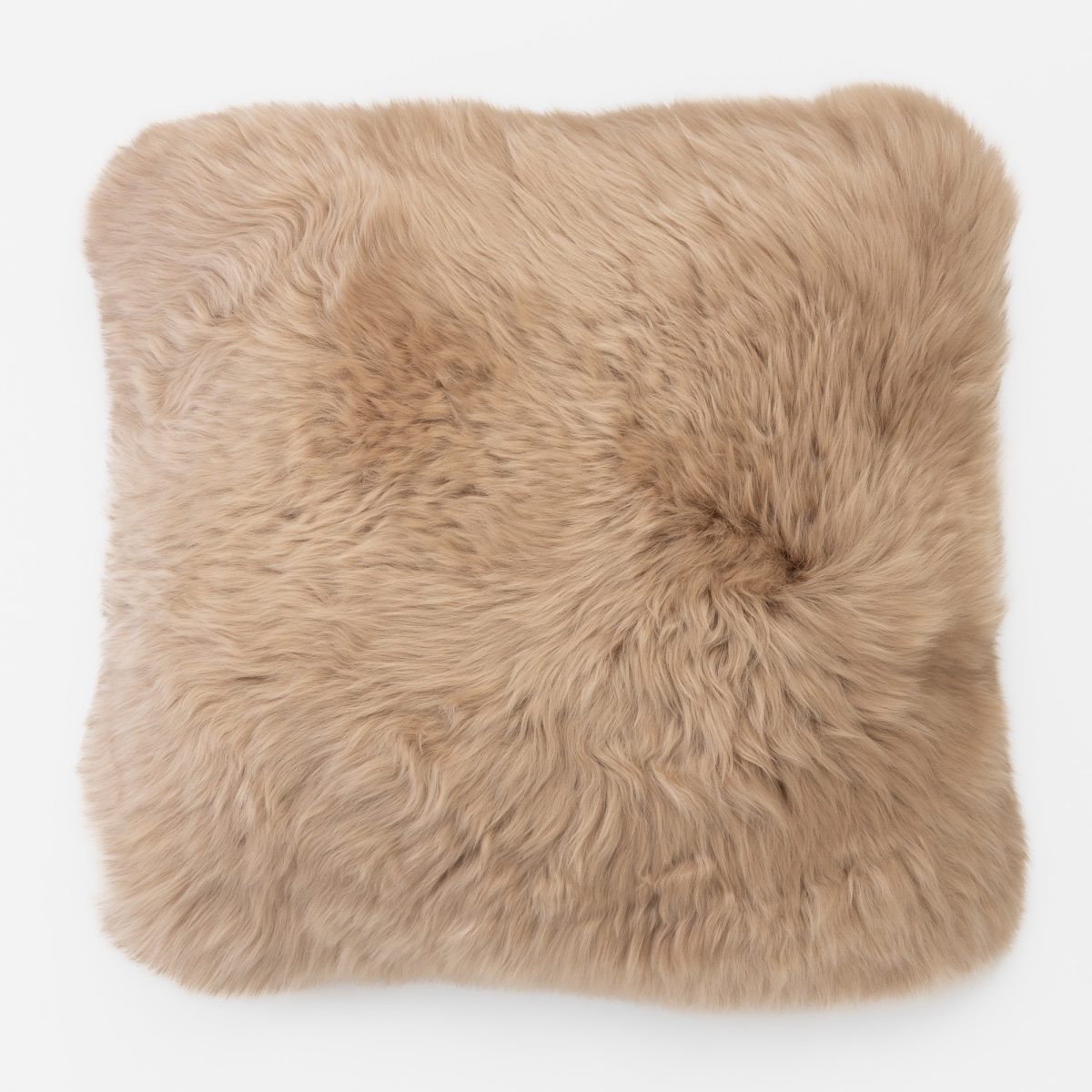 Amity home sable long sheepskin pillow 22x22 in mocha mist   luxurious fur