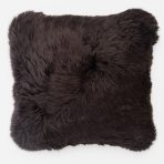 Amity home sable long sheepskin pillow 22x22 in sable   plush sheepskin texture