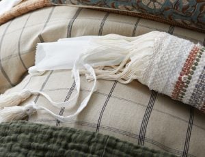 Amity home garrett  nelson collection in natural pinstripe   woven plaid pattern