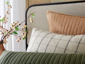 Amity home garrett  nelson collection in mixed earth tones   layered textile textures