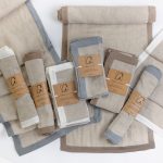 Amity home cartwright linen table runner in ivory   woven linen fabric