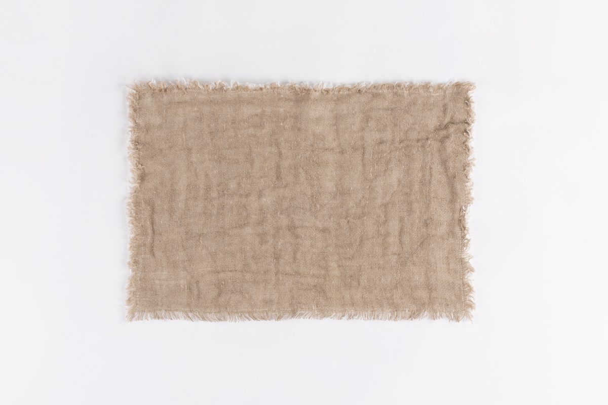 Amity home ashford linen placement in natural   frayed edges