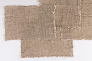 Amity home ashford linen placement set of 4 in natural   frayed edges