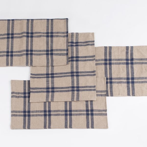 Lance Blue Linen Placemat (Set Of 4)
