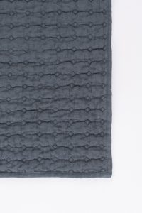 Amity home catalina placemat linen in steel blue   quilted diamond texture