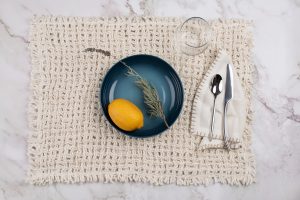 Amity home bryce linen dinner napkin set set of 4 in ivory   decorative edge stitching