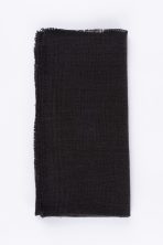 Amity home ranier linen dinner napkin set in asphalt   frayed edge