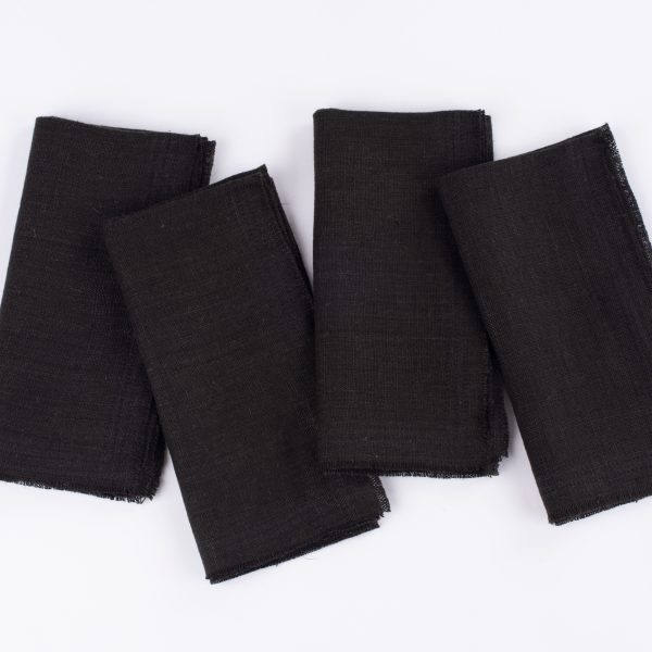 Ranier Linen Dinner Napkin Set (Set Of 4), Asphalt