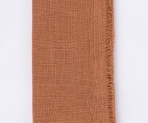 Amity home ranier linen dinner napkin set in ochre   frayed edge