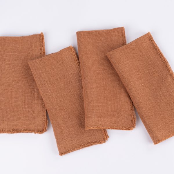 Ranier Linen Dinner Napkin Set (Set Of 4), Ochre