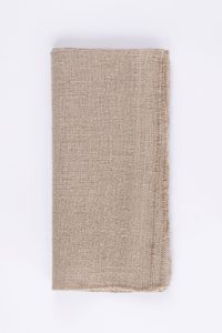 Amity home ranier linen dinner napkin set in natural   raw frayed edge