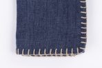 Amity home bryce linen dinner napkin set in indigo   chunky stitched edge