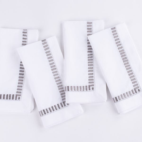 Savona Dinner Napkin Set (Set Of 4), Grey