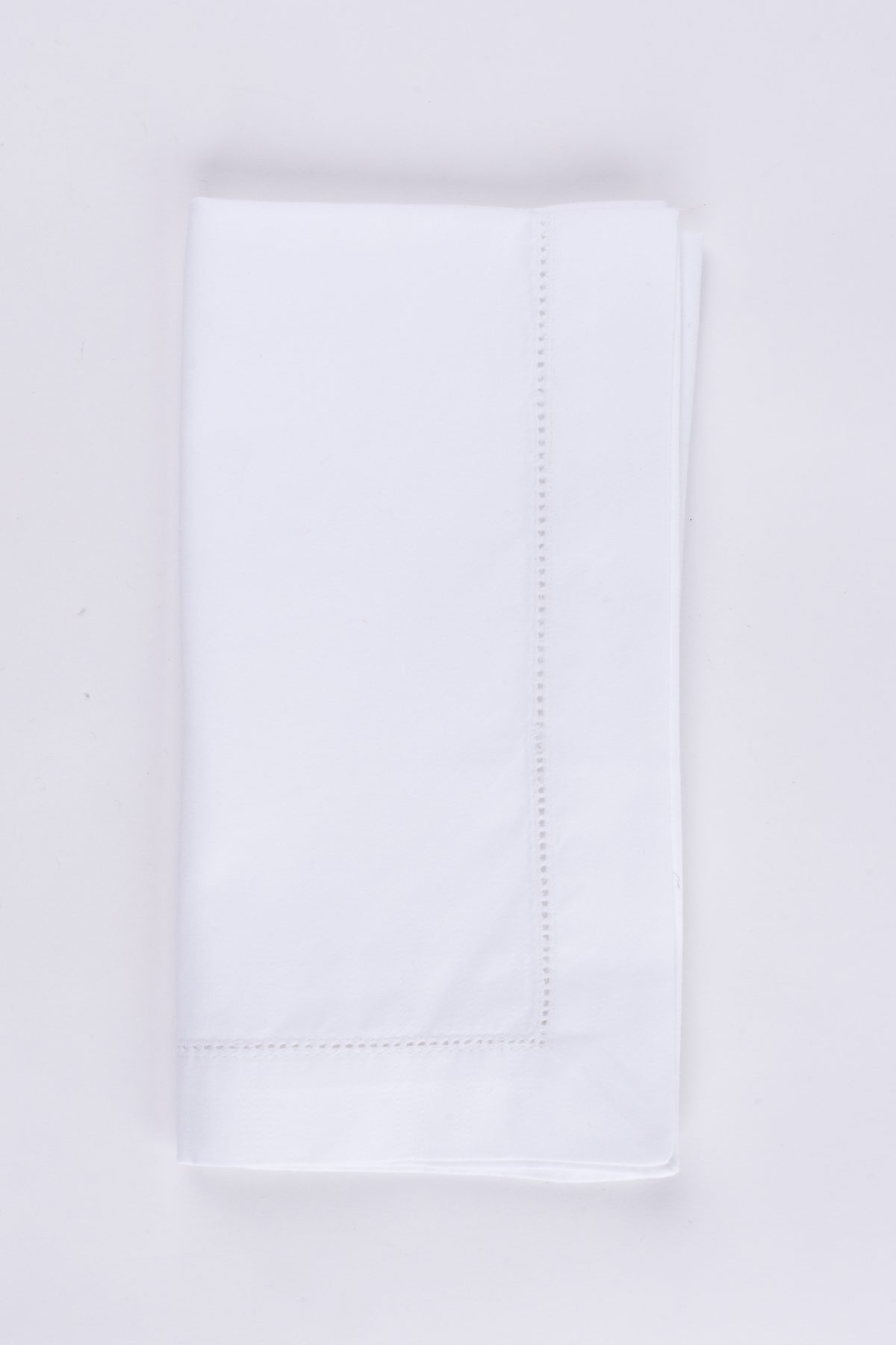 Amity home murano dinner napkin set in white   delicate hemstitch border