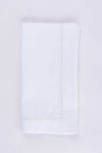 Amity home murano dinner napkin set in white   delicate hemstitch border