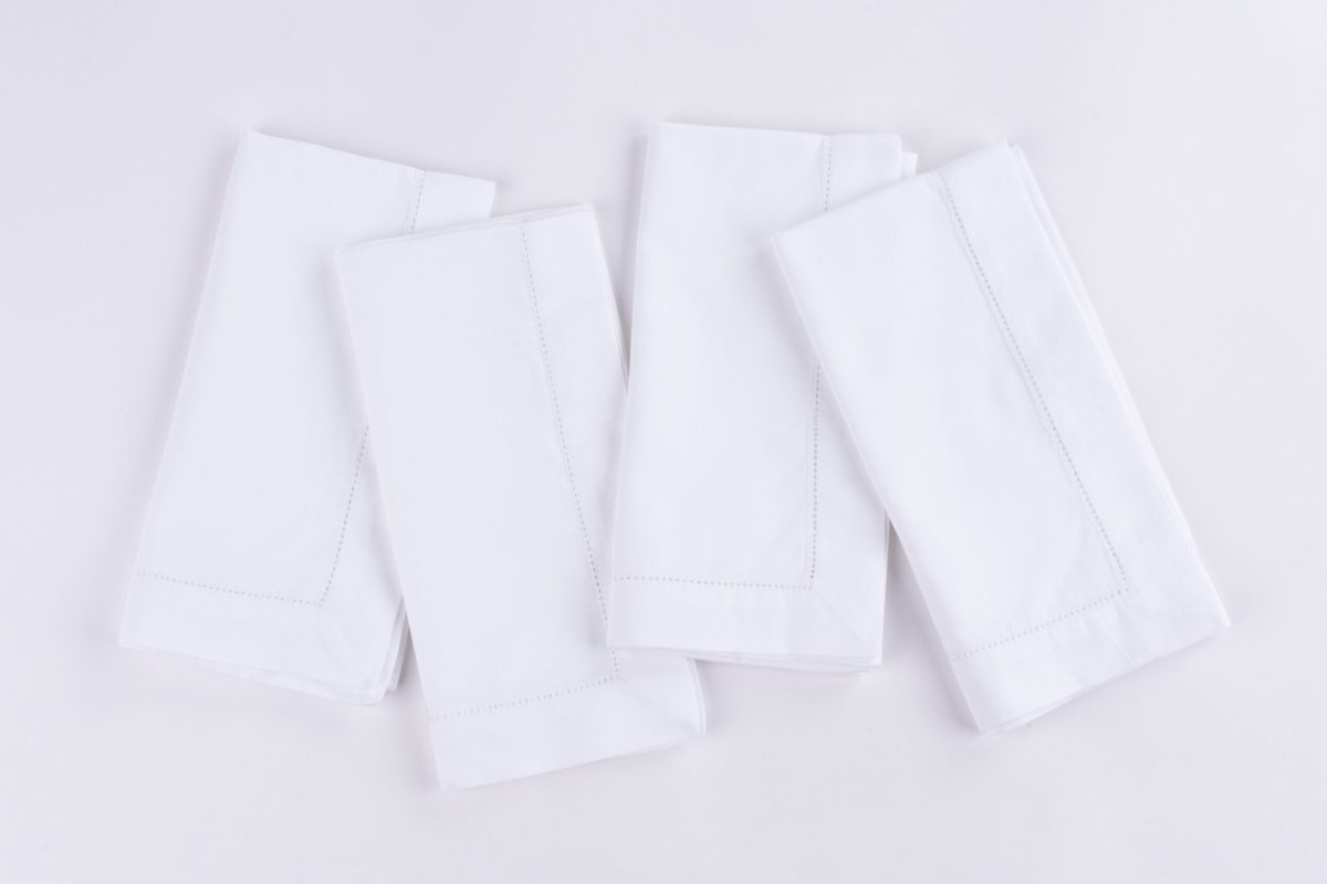 Murano Dinner Napkin Set (Set Of 4), White - Image 1