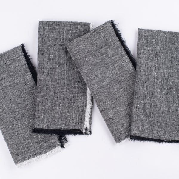 Brisbane Linen Dinner Napkin Set (Set Of 4), Asphalt