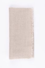 Amity home brisbane linen dinner napkin set in natural   frayed edge