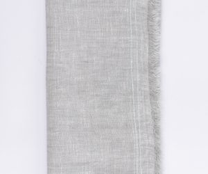 Amity home brisbane linen dinner napkin set in seaglass   fringed edge