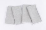 Amity home brisbane linen dinner napkin set in seaglass   frayed edges