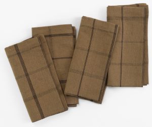 Amity home nelson napkins set of 4 in loden   subtle plaid weave