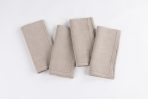 Amity home basillo linen dinner napkin set in natural   dotted stitch detail
