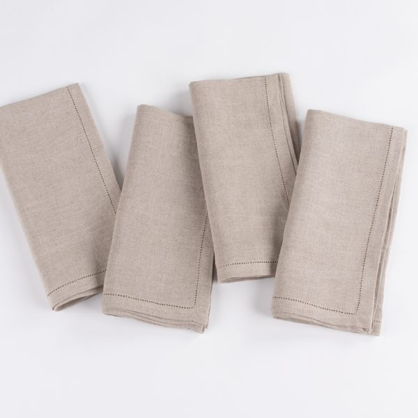 Basillo Linen Dinner Napkin Set (Set Of 4), Natural