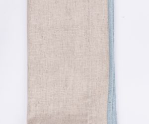 Amity home cora dinner napkin set in naturalaqua   fringed edges